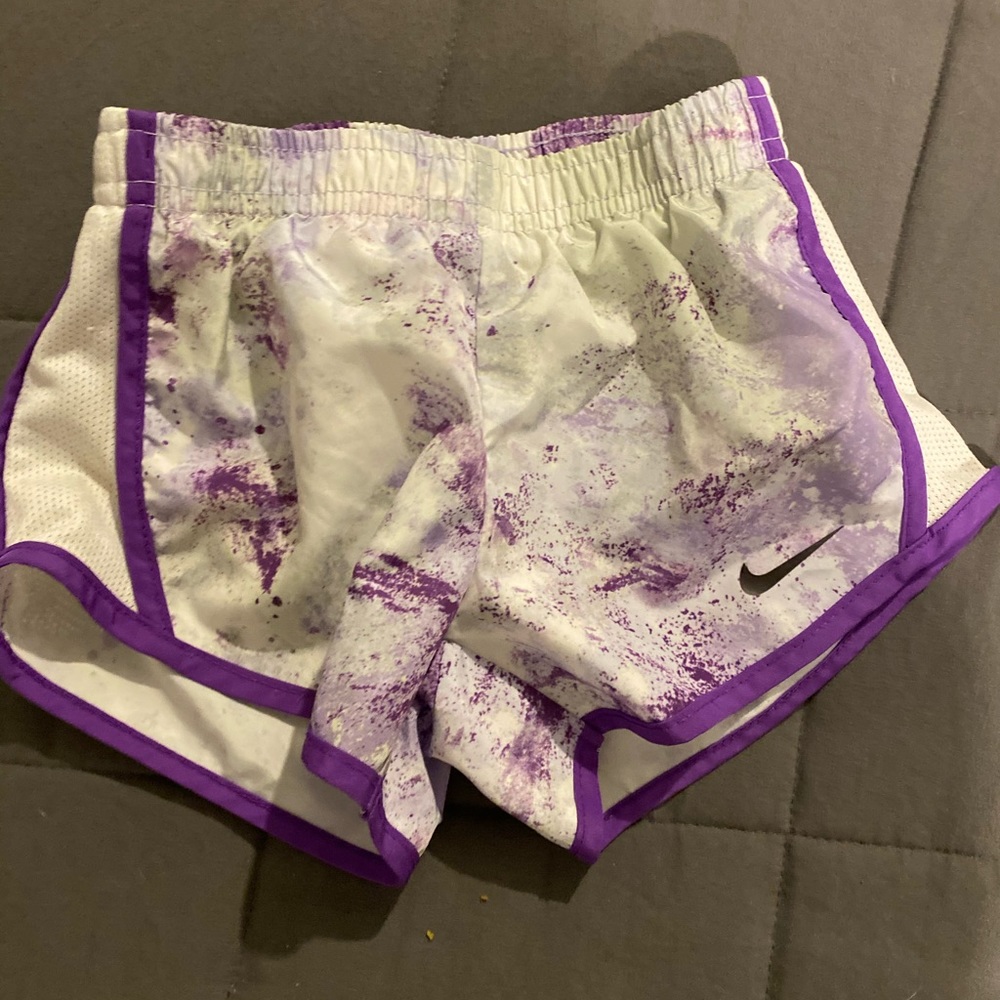 Purple Nike shorts